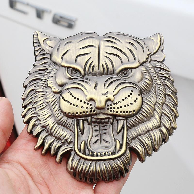 Tiger Metal Hood Window Sticker
