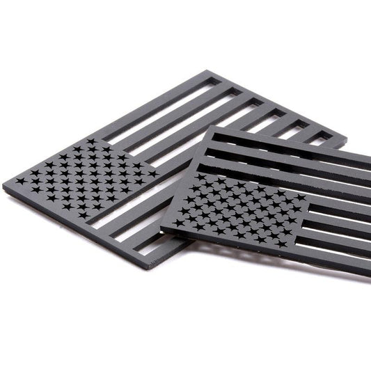 EyeCatcher USA Flag Emblem Decal Black - 2 Pack