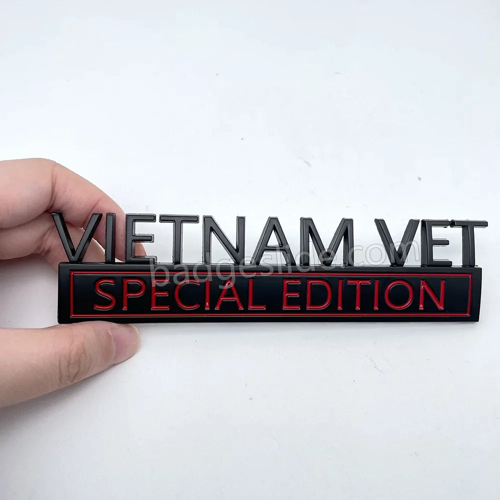 Vietnam Vet Special Edition Metal Emblem Car Badge