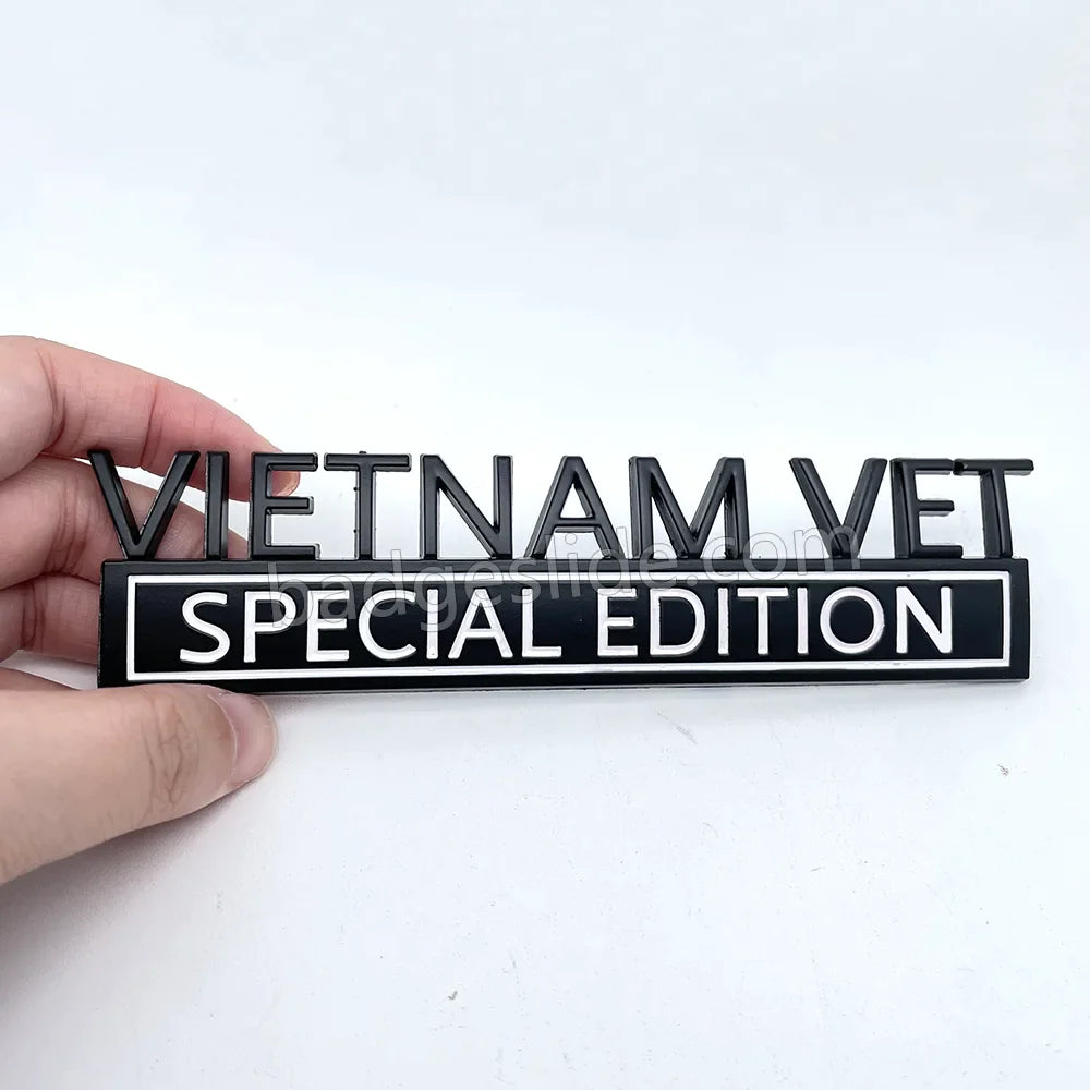 Vietnam Vet Special Edition Metal Emblem Car Badge