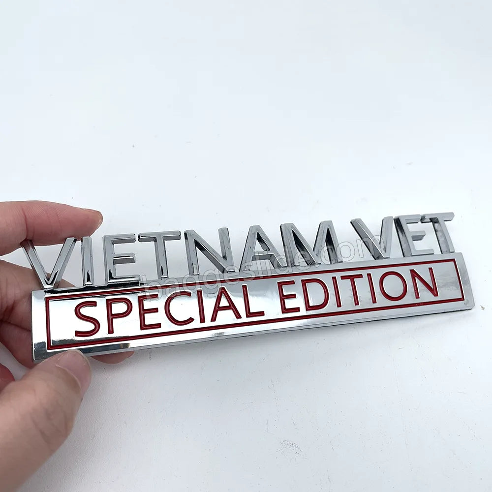 Vietnam Vet Special Edition Metal Emblem Car Badge