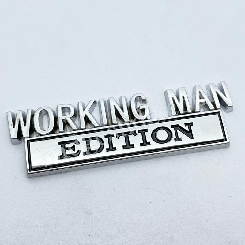 WORKING MAN Edition Metal Emblem Car Badge
