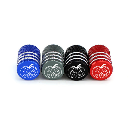 5 pcs Tire Valve Stem Cover Cap Halloween Pumpkin Decor