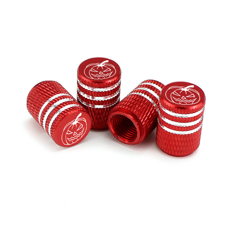 5 pcs Tire Valve Stem Cover Cap Halloween Pumpkin Decor