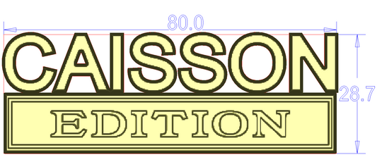 CAISSON EDITION Custom Emblem Car Metal Badge 9pcs