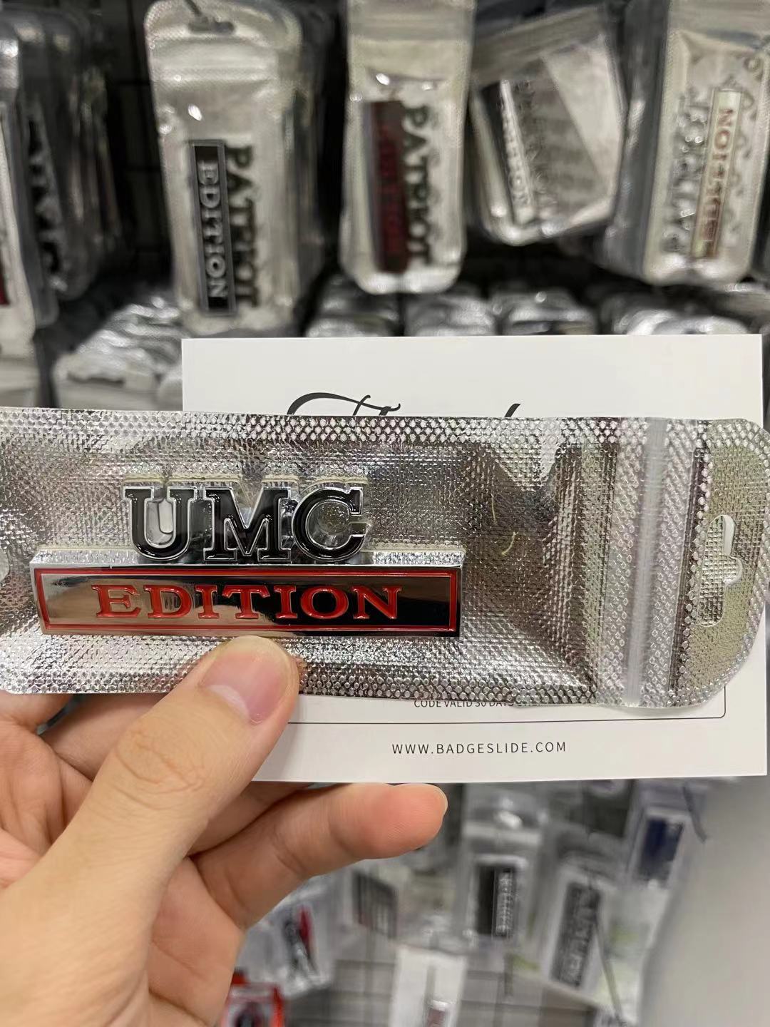 The Original UMC EDITION Emblem Fender Badge-Custom-20pcs-UMC black & EDITION orange