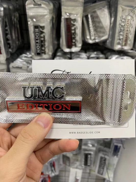 The Original UMC EDITION Emblem Fender Badge-Custom-20pcs-UMC black & EDITION orange