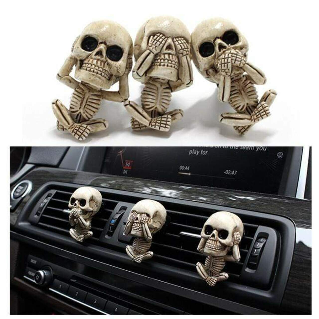Evil Skull Trio Car Air Outlet Decor Fresher