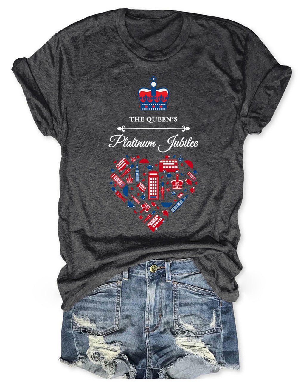 The Queen's Platinum Jubilee Heart Tee