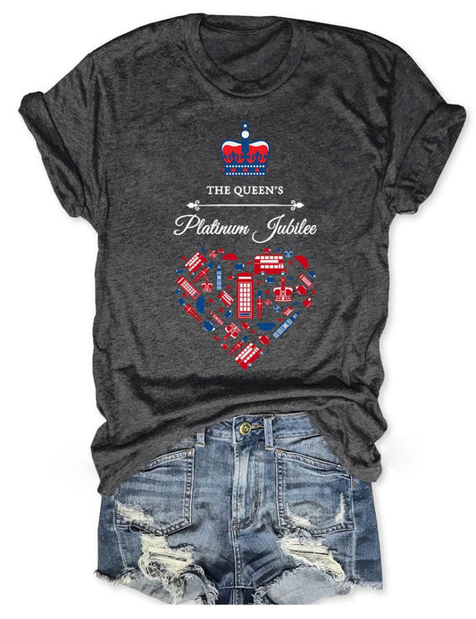 The Queen's Platinum Jubilee Heart Tee