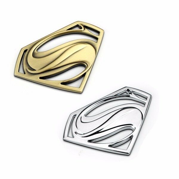 2pcs Superman Logo 3D Metal Car Emblem Badge