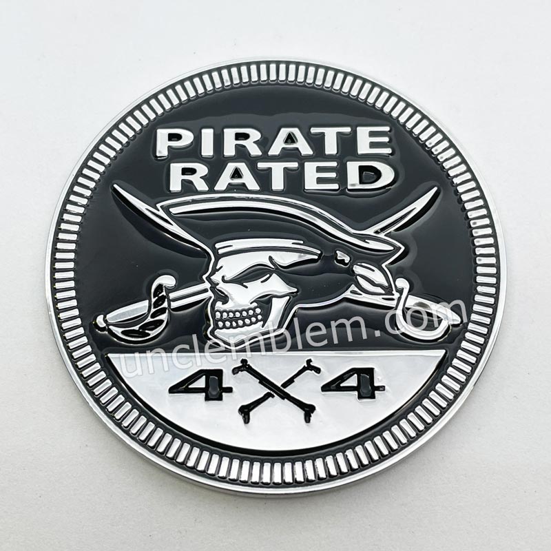 Pirate RATED Self-adhesive Car Metal Badge